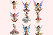 Fairy Clipart PNG Bundle, a Graphic by M9 Design (Thumbnail 5 of 9)