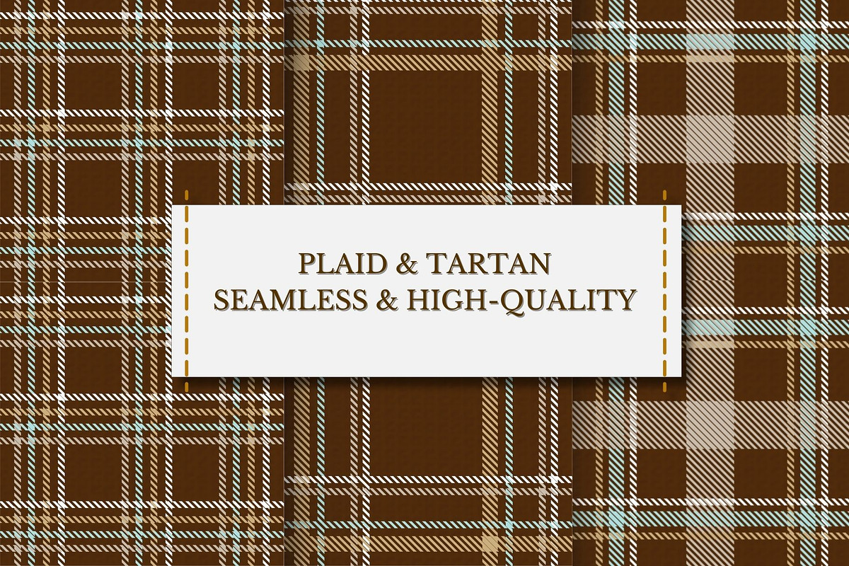 Rich brown and light blue tartan, a Pattern Graphic by wind mill (Photo 1 of 2)