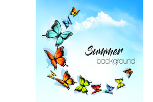 Summer Nature Background .Vector