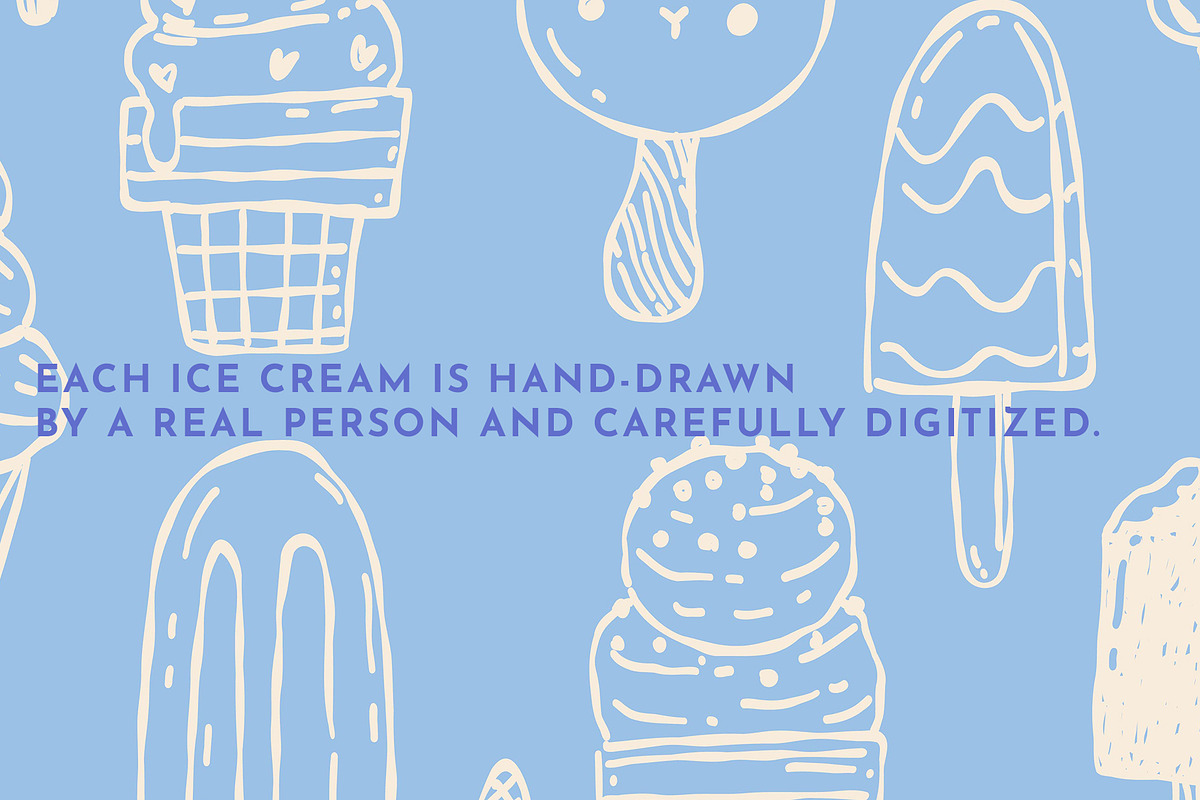 DOODLE ICE CREAM: clipart, a Food Illustration by Elliko shop (Photo 4 of 7)