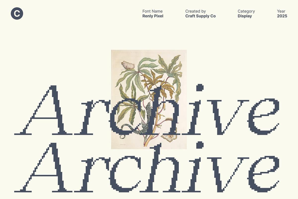 Renly Pixel, a Serif Font by Craft Supply Co. (Photo 6 of 8)
