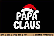 Papa Claus Christmas Grandpa SVG, a Seasonal Illustration by Handy Arts Studio (Thumbnail 1 of 3)