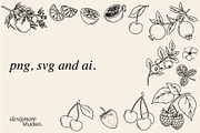 Minimalist Fruits Illustrations, a Decorative Illustration by ginni illustrations (Thumbnail 5 of 5)