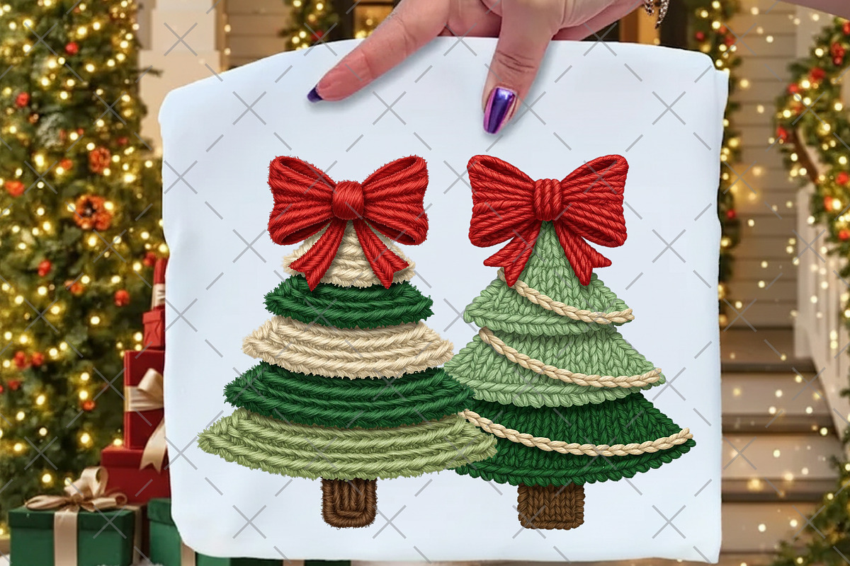 Coquette Faux Yarn Christmas Tree, an Illustration by Craft Nest (Photo 2 of 5)