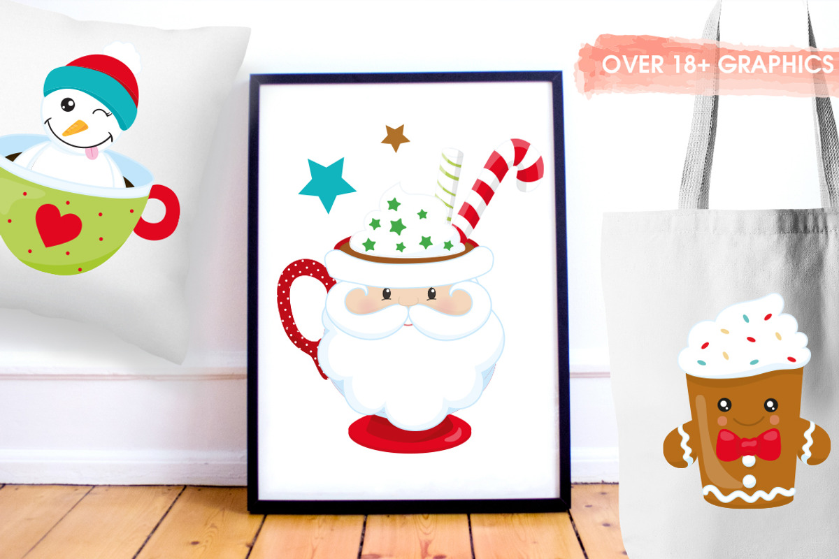 Christmas Mugs, an Illustration by PrettyBundles (Photo 5 of 5)