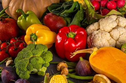 Autumn vegetable cooking dinner background, a Food & Drink Photo by Rimma