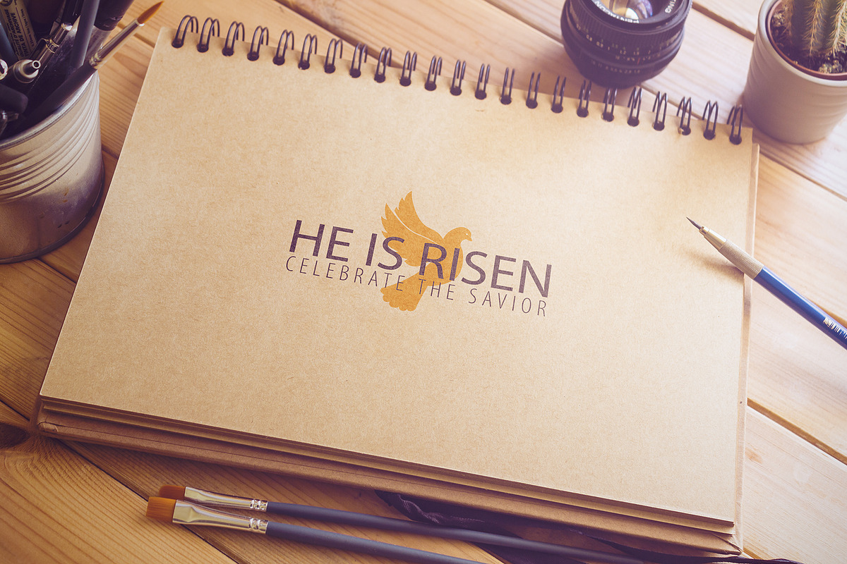 He is Risen. Easter Emblems/Logo, a Branding & Logo Template by Leo Edition