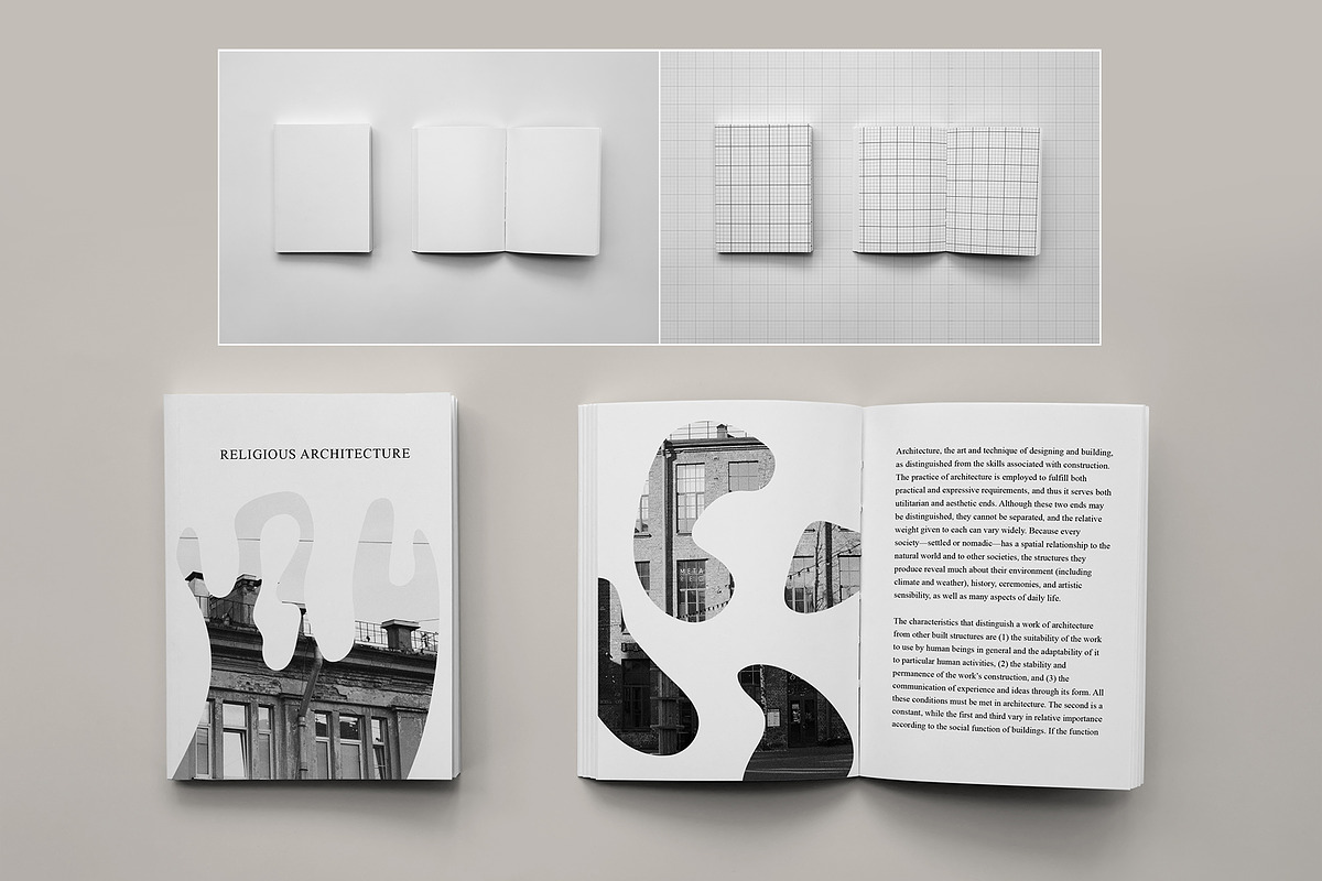 Magazine, Book Mockup Set, a Books & Magazine Mockup by bazarova (Photo 8 of 16)