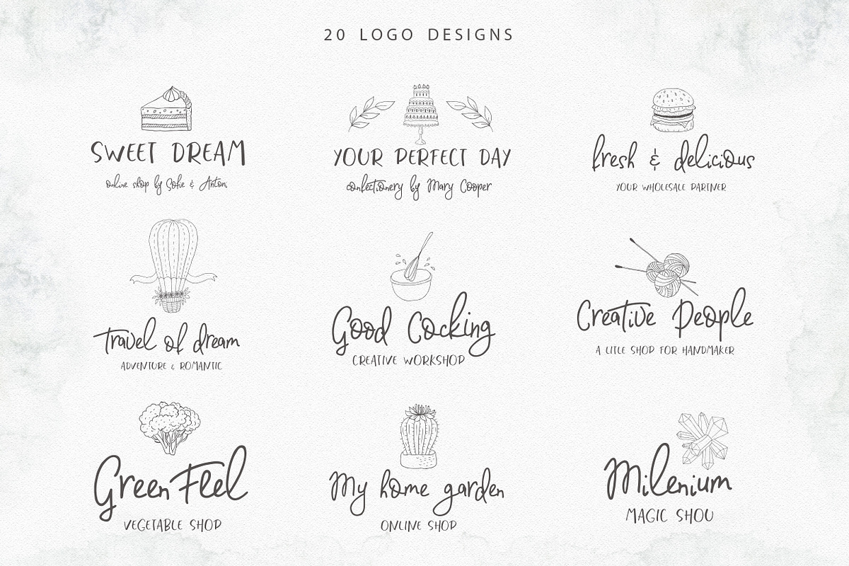 Fashionable Duo Font & Illustr., a Script Font by Designwork (Photo 13 of 20)