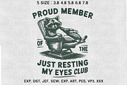 Just Resting My Eyes Raccoon Design, an Illustration by Moss Rose (Thumbnail 1 of 3)