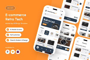 Analogue - E-commerce Retro Tech App, an App Template by productype1