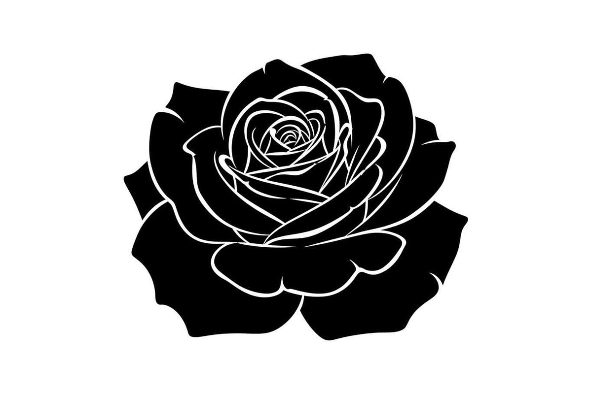 50 Black Rose Silhouette Vector Bund, an Illustration by Gaye Art (Photo 46 of 51)