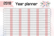 2018 YEAR WALL PLANNER + bonus!, a Stationery Template by Kseniia Kuznetsova (Thumbnail 3 of 4)