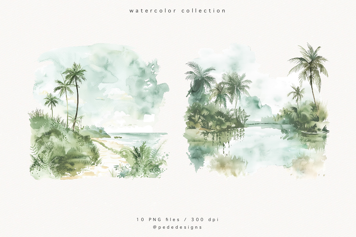 Watercolor Tropics, a Decorative Illustration by PeDe Designs (Photo 10 of 13)