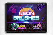 Neon Procreate Brushes, a Brush Add-On by Pawsitively Aesthetic (Thumbnail 1 of 11)