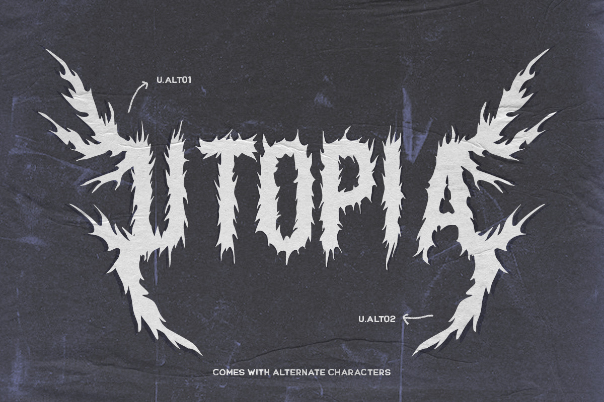 Nether Black Death Metal Font, a Blackletter Font by Letterhend Studio (Photo 4 of 9)
