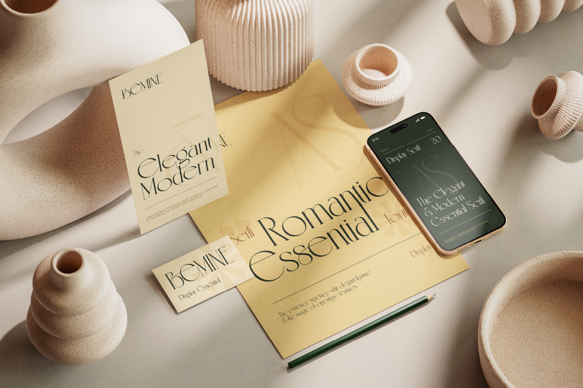 Bemine, a Serif Font by Burntilldead (Photo 5 of 12)