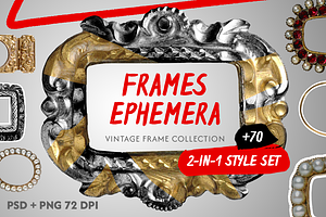 Frames Ephemera – 76 Vintage Frames