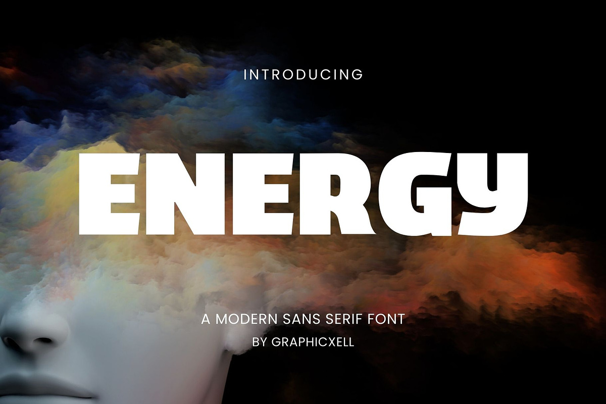 Energy Sans Serif Font, a Sans Serif Font by Graphicxell (Photo 1 of 7)