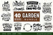 Garden SVG bundle 40 designs, an Illustration by BlackCatsMedia (Thumbnail 2 of 4)