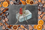 Merry Christmas watercolor set, an Illustration by My watercolor shop (Thumbnail 2 of 3)