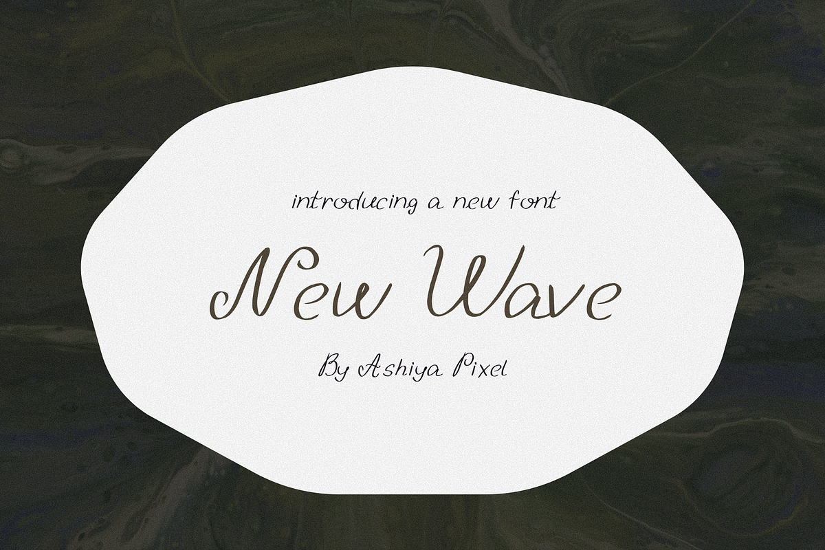 New Wave Vintage Cursive Script Font, a Script Font by Ashiya Pixel (Photo 9 of 9)