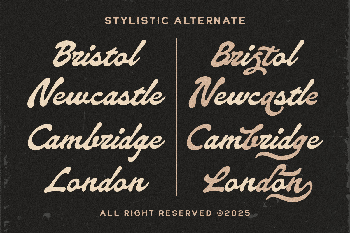 Friday Match Vintage Sporty Script, a Script Font by Letterhend Studio (Photo 7 of 11)