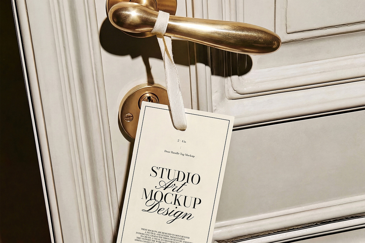 Door Handle Tag Mockup, a Mockup by nkate (Photo 1 of 4)