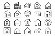 Collection of House Icons, an Outline Icon by Vectorium Studio (Thumbnail 1 of 2)