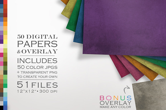 51 Piece Grunge Digital Paper preview 4