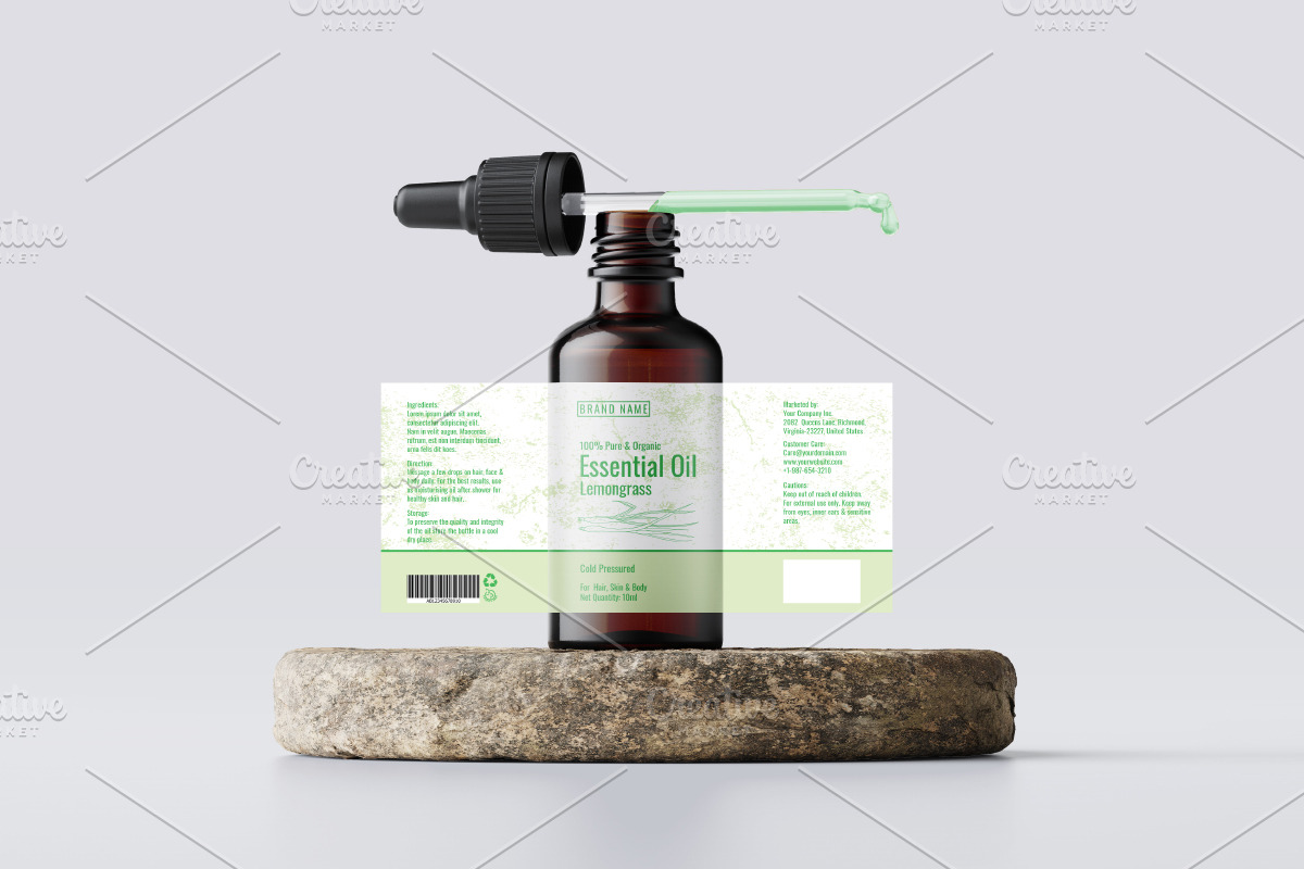 Essential Oil Label Template, an Object Graphic by Dev.Rawat21 (Photo 5 of 5)