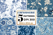 Chinoiserie Botanical Patterns, a Pattern Graphic by Ninterints (Thumbnail 1 of 10)