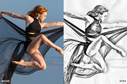 Pencil Drawing Photoshop Action, an Action Add-On by VividFrame (Thumbnail 5 of 8)