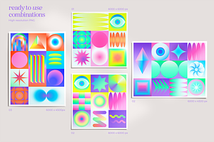 Vector Neon Gradient Shapes