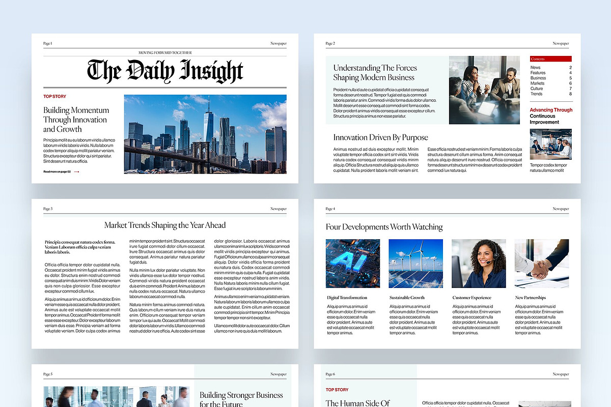 Newspaper Presentation Template, a Presentation Template by BrandPacks (Photo 4 of 4)