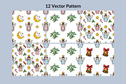 Christmas Angels: Patterns&Clipart, a Seasonal Illustration by Elatedowl (Thumbnail 2 of 15)