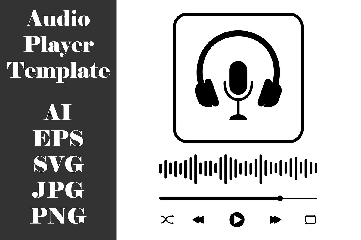Audio Player Template, a Technology Illustration by vikkishop