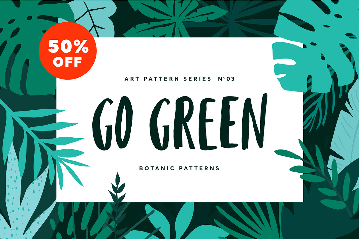 GO GREEN DESIGN PACK, a Pattern Graphic by funderful (Photo 2 of 11)