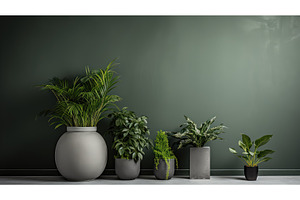 potted grey and green background ai, a Background Photo by pikepicture