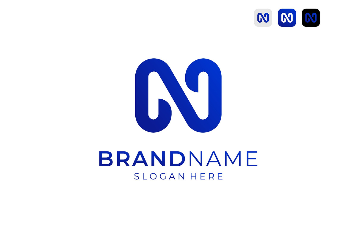 Letter N Modern Blue Logo, a Branding & Logo Template by ika trisiana