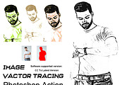 Image Vector Tracing Ps Action, an Action Add-On by Studio Retouch (Thumbnail 1 of 10)