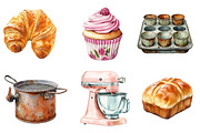 Vintage Baking Sublimation Clipart, an Illustration by SinaCreation (Thumbnail 3 of 5)