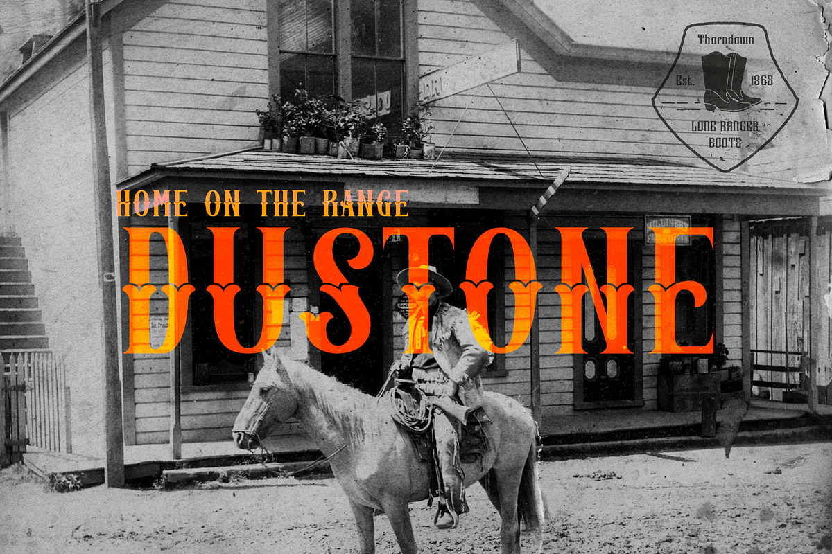 Dustone - Vintage Display Font, a Sans Serif Font by Artdorable (Photo 7 of 11)