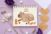 Capybara Clipart PNG, Rodent Species, an Animal Illustration by ArtGiftsStudio (Thumbnail 3 of 4)