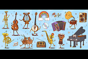 Groovy music instrument characters, a Decorative Illustration by Buch&Bee (Thumbnail 3 of 3)