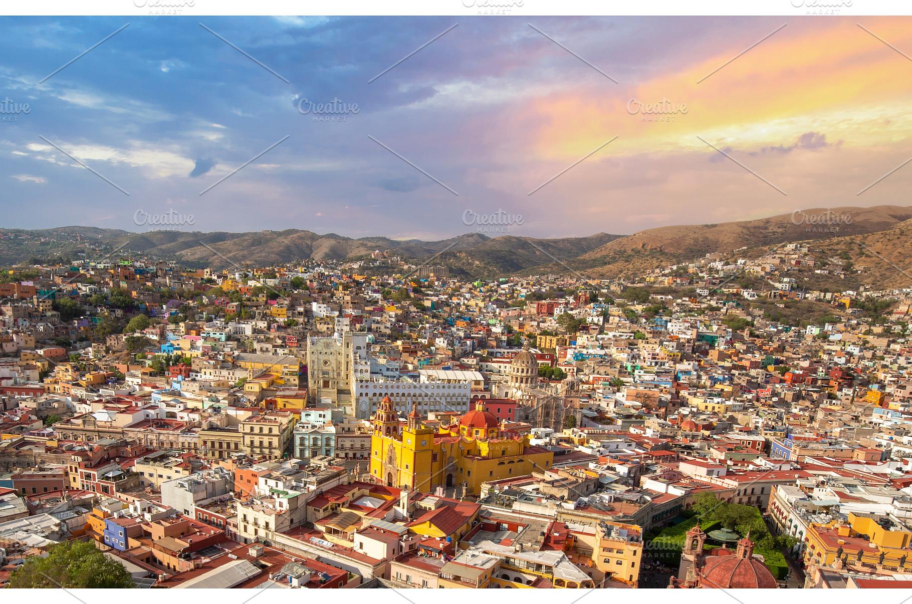 Mexico, Guanajuato panoramic skyline, an Architecture Photo by Web Engine Design