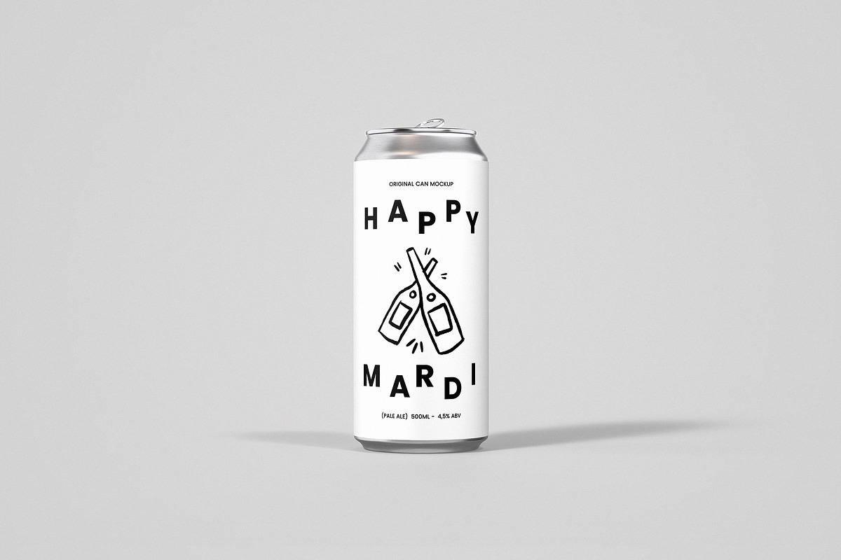 500 ML Can Mockup, a Packaging Mockup by Design Squad (Photo 4 of 6)