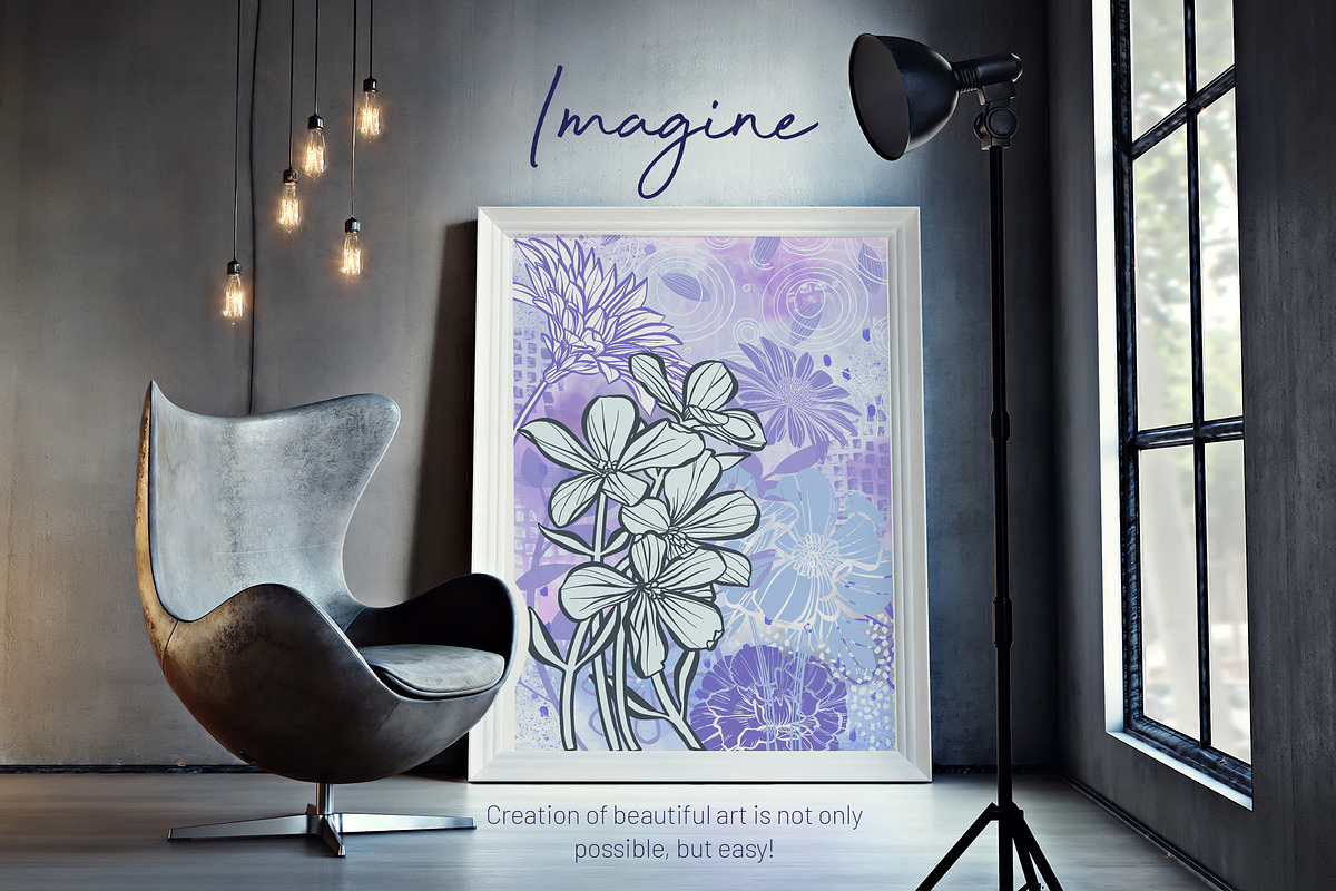 Floral Procreate Brush Stamps 12, a Brushes & More by DeloresArt (Photo 4 of 13)