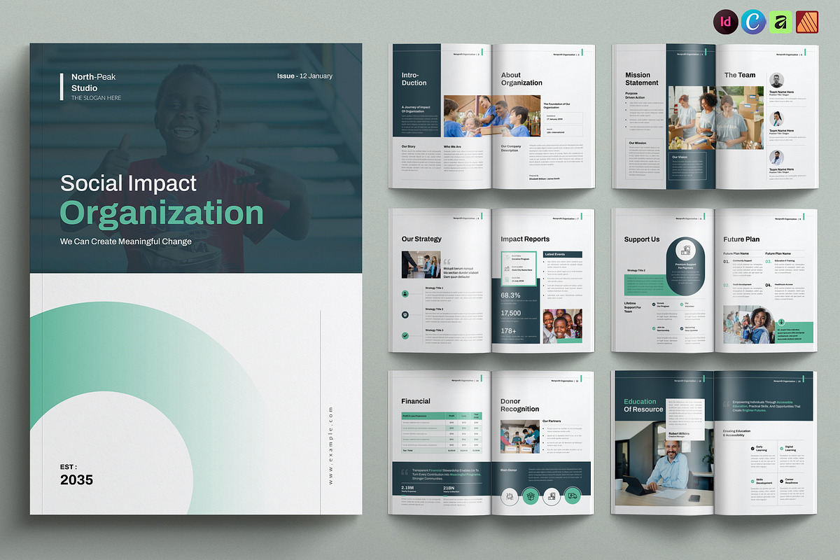 Nonprofit Org. Brochure Template, a Brochure Template by NorthPeak (Photo 1 of 10)
