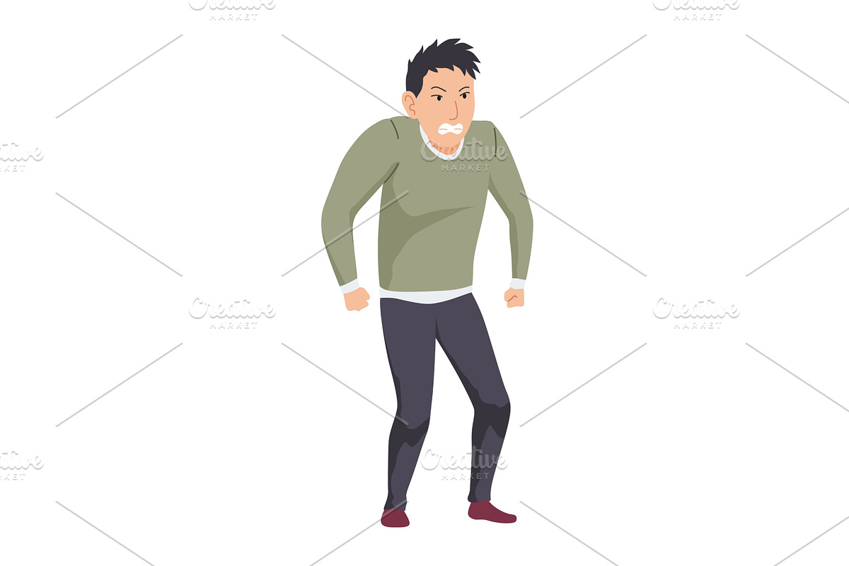 Angry men. Evil, negative and, a Person Illustration by Things for designers